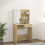 VidaXL (Sonoma oak) vidaXL Dressing Table with LED Vanity Table Makeup Vanity Desk Cosmetic Table 11