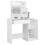 VidaXL (White) vidaXL Dressing Table with LED Vanity Table Makeup Vanity Desk Cosmetic Table 21