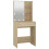 VidaXL (Sonoma oak) vidaXL Dressing Table with LED Makeup Vanity Desk Cosmetic Table Multi Colours 13
