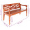 VidaXL vidaXL Solid Mahogany Wood Batavia Bench Dark Brown Hallway Decor Seating 9