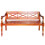 VidaXL vidaXL Solid Mahogany Wood Batavia Bench Dark Brown Hallway Decor Seating 7