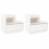 VidaXL (white, 2) vidaXL 1/2x Solid Wood Pine Bedside Cabinet Indoor Nightstand Multi Colours 12