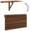 VidaXL (Brown oak) vidaXL Folding Wall Table Office Bedroom Computer Writing Desk Multi Colours 14