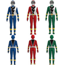 (130,Red)Power Rangers Dino Fury Cosplay Costume For Children Tri-color Optional Jumpsuit