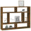 VidaXL (smoked oak) vidaXL Wall Shelf Wall-Mounted Shelf Storage Display Rack Engineered Wood 11