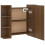 VidaXL vidaXL Spiegelschrank mit LED Braun Eichen-Optik 70x16,5x60 cm 21
