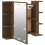 VidaXL vidaXL Spiegelschrank mit LED Braun Eichen-Optik 70x16,5x60 cm 20