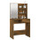 VidaXL (Brown oak) vidaXL Dressing Table with LED Vanity Table Makeup Vanity Desk Cosmetic Table 11