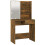 VidaXL (Smoked oak) vidaXL Dressing Table with LED Vanity Table Makeup Vanity Desk Cosmetic Table 13