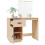 VidaXL (Brown) vidaXL Solid Wood Pine Dressing Table with LED Home Vanity Desk Multi Colours 15