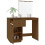 VidaXL (Honey brown) vidaXL Solid Wood Pine Dressing Table with LED Home Vanity Desk Multi Colours 15