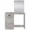 VidaXL (concrete grey) vidaXL Dressing Table with LED Lights Makeup Table Vanity Desk Cosmetic Table 15
