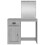 VidaXL (grey sonoma) vidaXL Dressing Table with LED Lights Makeup Table Vanity Desk Cosmetic Table 15