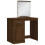 VidaXL (brown oak) vidaXL Dressing Table with LED Lights Makeup Table Vanity Desk Cosmetic Table 13