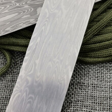 1pc Handmade Damascus Steel Raw Billet Knife Blank Blade Making Bar 100x30x2.5mm (Stream)