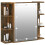 VidaXL vidaXL Spiegelschrank mit LED Räuchereiche 70x16,5x60 cm 16