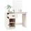 VidaXL (White) vidaXL Solid Wood Pine Dressing Table with LED Home Vanity Desk Multi Colours 15