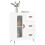 VidaXL (high gloss white) vidaXL Sideboard Storage Side Cabinet Cupboard Sonoma Oak Engineered Wood 13