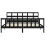 VidaXL (black, 200 x 200 cm) vidaXL Bed Frame Bed Base Platform Bed with Headboard Grey Single Solid Wood 16