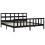 VidaXL (black, 200 x 200 cm) vidaXL Bed Frame Bed Base Platform Bed with Headboard Grey Single Solid Wood 15