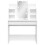 VidaXL (white) vidaXL Dressing Table Makeup Vanity Desk Cosmetic Table with LED Lights Black 15