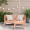 VidaXL vidaXL Garden Sofas Corner Outdoor Sectional Sofa 2 pcs Solid Wood Douglas 11