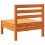 VidaXL vidaXL Garden Sofas Armless Outdoor Sofas 4 pcs Wax Brown Solid Wood Pine 15