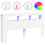 VidaXL (white) vidaXL LED Headboard Bed Header Bedroom Storage Bed Headboard Engineered Wood 12