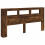 VidaXL (smoked oak) vidaXL LED Headboard Bed Header Bedroom Storage Bed Headboard Engineered Wood 13