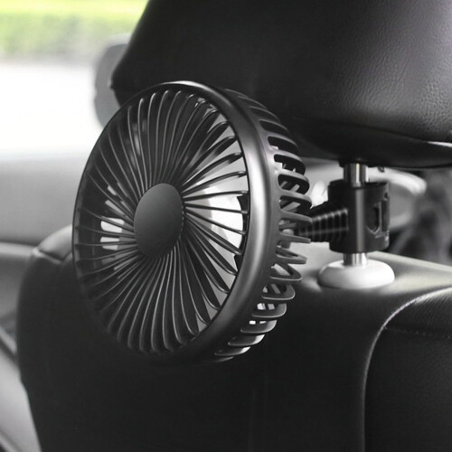 Car Fan, USB Cooling Fan USB Single Head Car Dashboard Adjustable, 360 Rotation, 3 Speeds