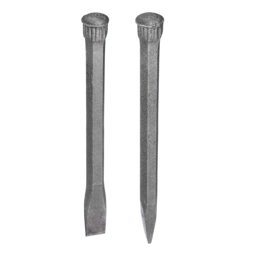 1set Masonry Chisel for Rock 13.8' Flat Head 14.6' Pointed Head