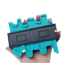 Contour Gauge Cutting Template Measuring Instrument Woodworking Tool Wood Measure Ruler Construction Contour Tool 1Pcs(5 INCH Green)