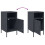 VidaXL vidaXL Bedside Cabinets Nightstand Bed Table Side Table 2 pcs Anthracite Steel 10