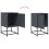 VidaXL vidaXL Bedside Cabinets Nightstand Bed Table Side Table 2 pcs Anthracite Steel 9