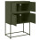 VidaXL vidaXL Sideboard Storage Cupboard Side Cabinet Highboard Olive Green Steel 11