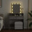 VidaXL (concrete grey) vidaXL Dressing Table with LED Cosmetic Table Vanity Makeup Table Sonoma Oak 13