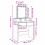 VidaXL (concrete grey) vidaXL Dressing Table with LED Cosmetic Table Vanity Makeup Table Sonoma Oak 14
