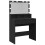 VidaXL (black) vidaXL Dressing Table with LED Cosmetic Table Vanity Makeup Table Smoked Oak 18