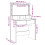 VidaXL (white) vidaXL Dressing Table with LED Cosmetic Table Vanity Makeup Table Smoked Oak 14