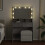 VidaXL (concrete grey) vidaXL Dressing Table with LED Cosmetic Table Vanity Makeup Table Smoked Oak 13