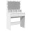 VidaXL (white) vidaXL Dressing Table with LED Cosmetic Table Vanity Makeup Table Smoked Oak 18