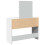 VidaXL (white) vidaXL Dressing Table with LED Cosmetic Table Vanity Makeup Table Smoked Oak 17
