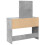 VidaXL (concrete grey) vidaXL Dressing Table with LED Cosmetic Table Vanity Makeup Table Smoked Oak 7