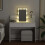 VidaXL (white) vidaXL Dressing Table with LED Cosmetic Table Vanity Makeup Table Grey Sonoma 13