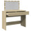 VidaXL (sonoma oak) vidaXL Dressing Table with LED Cosmetic Table Vanity Makeup Table Brown Oak 10