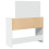 VidaXL (white) vidaXL Dressing Table with LED Cosmetic Table Vanity Makeup Table Brown Oak 17