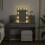 VidaXL (grey sonoma) vidaXL Dressing Table with LED Cosmetic Table Vanity Makeup Table Grey Sonoma 13