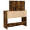 VidaXL (smoked oak) vidaXL Dressing Table with LED Cosmetic Table Vanity Makeup Table Brown Oak 17