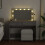 VidaXL (concrete grey) vidaXL Dressing Table with LED Cosmetic Table Vanity Makeup Table Brown Oak 13