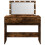 VidaXL (smoked oak) vidaXL Dressing Table with LED Cosmetic Table Vanity Makeup Table Brown Oak 15
